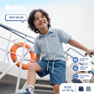   Quần short jeans bé trai Rabity 931.032