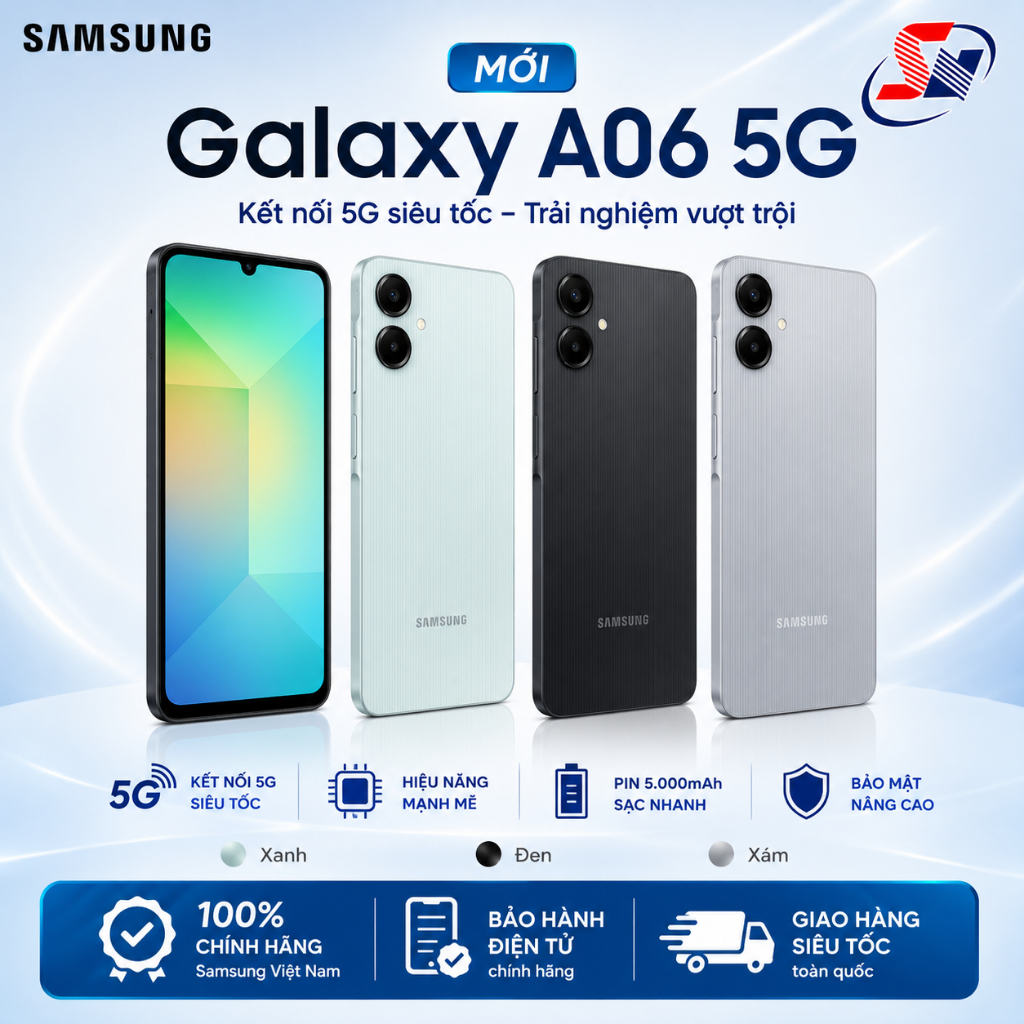 Điện Thoại Samsung Galaxy A06 5G 4GB/128GB - Hàng Chính Hãng