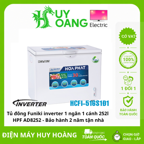[Giao hàng toàn quốc] Tủ đông Funiki inverter 1 ngăn 1 cánh 252l HPF AD8252 - Bảo hành 2 năm tận nhà