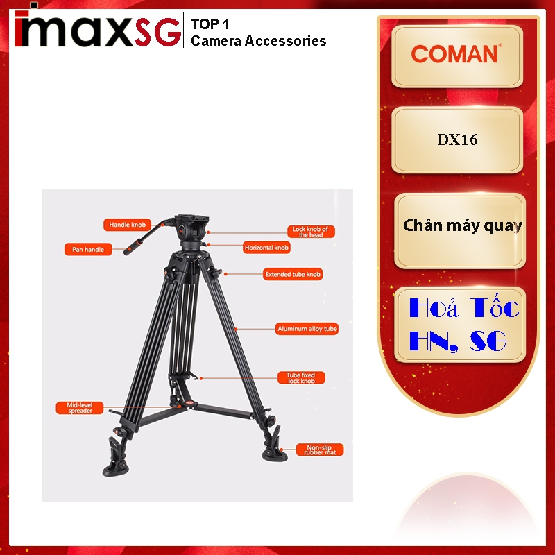 CHÂN MÁY QUAY COMAN DX16 + QUÀ TẶNG
