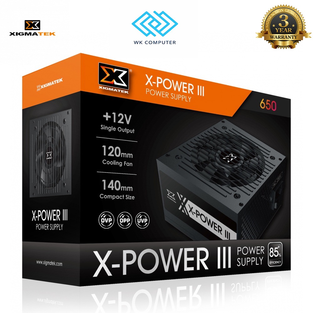 (Full Vat) Nguồn máy tính Xigmatek X-Power III X650 600W (Bảo hành chính hãng 3 năm)