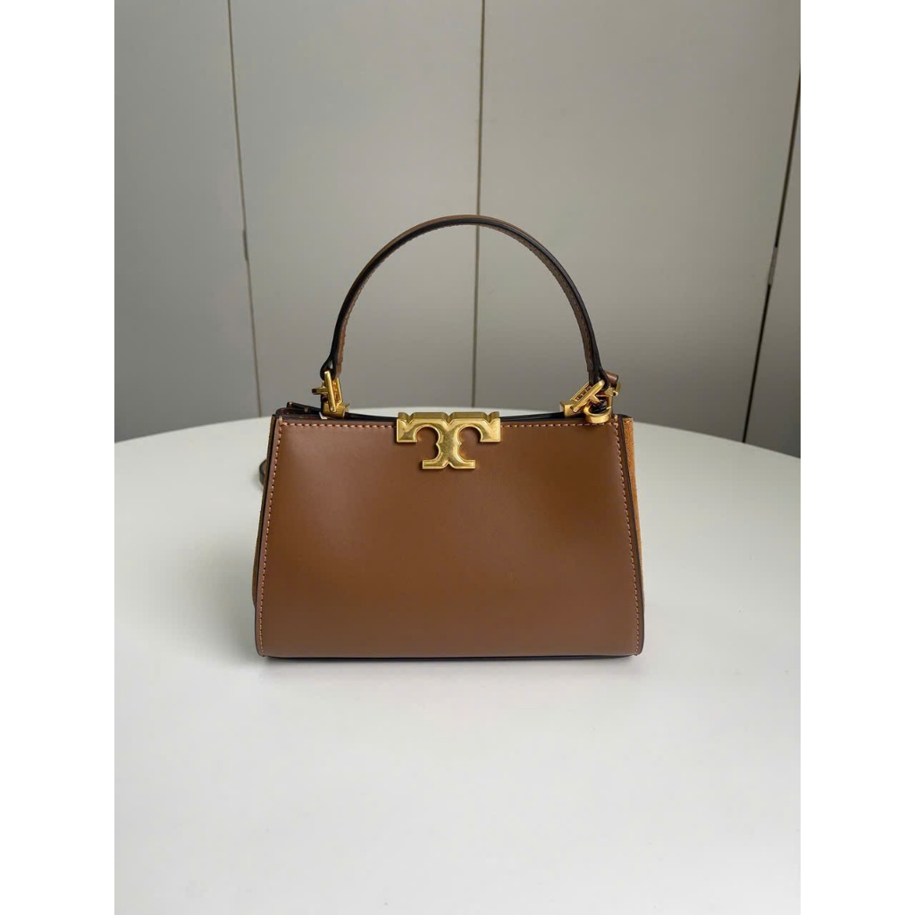 Túi Burch Eleanor Mini Pebbled nâu