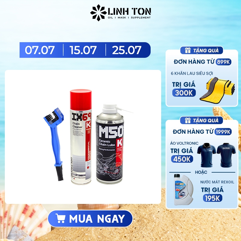 Combo vệ sinh- bảo dưỡng sên VOLTRONIC Ix69+Ix50 (M50 ceramic) + Bàn chải