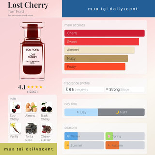 Nước hoa Lost Cherry 100ml EDP TF| Nước hoa Unisex| Nước hoa mùi cherry| Dailyscent