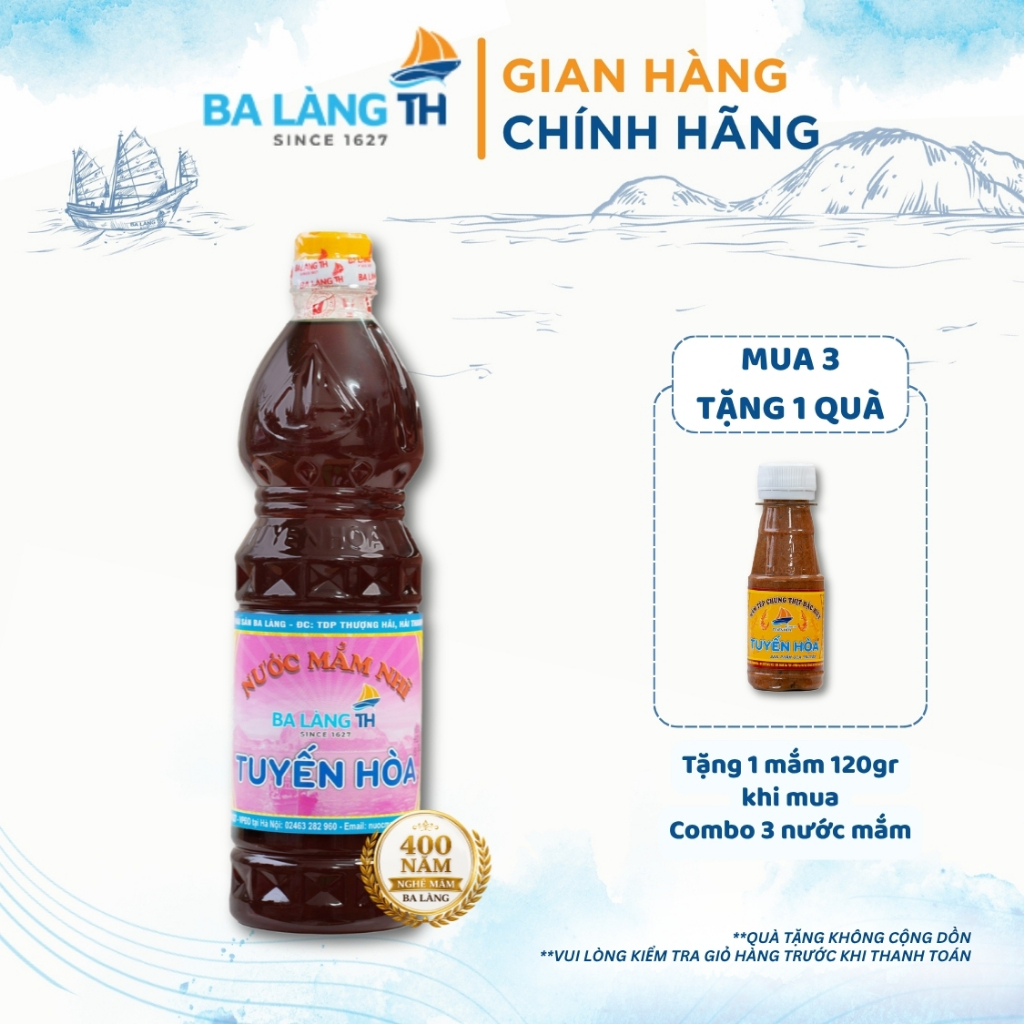 Nước Mắm Nhĩ Cá Cơm Ba Làng TH 800ml