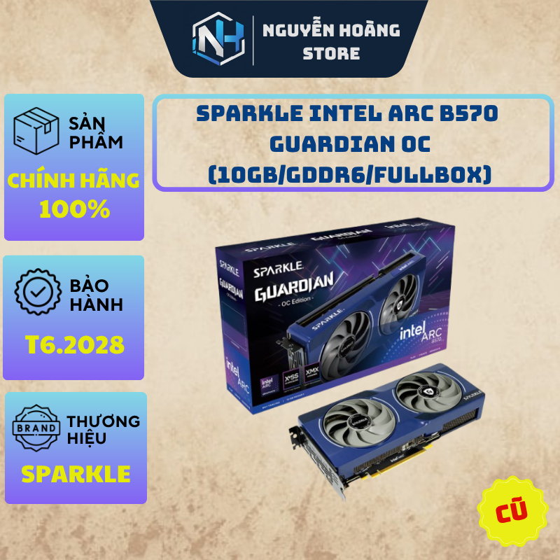 VGA card màn hình SPARKLE Intel Arc B570 GUARDIAN OC 10GB Cũ