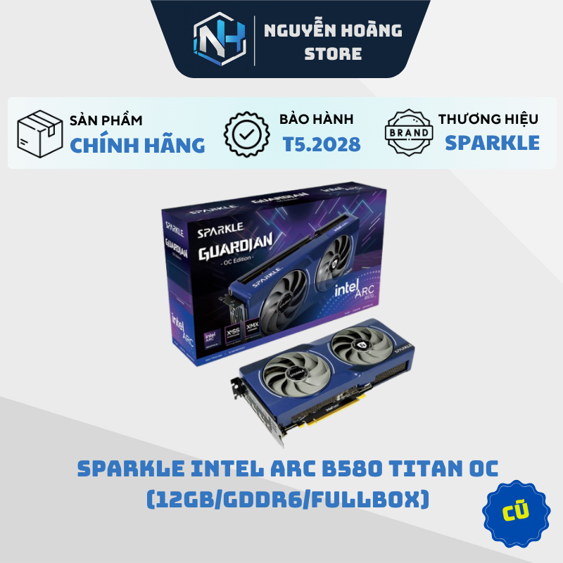 VGA card màn hình SPARKLE Intel Arc B580 TITAN OC 12GB Cũ