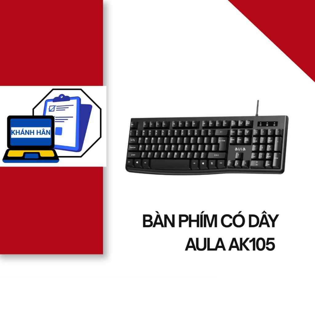 Bàn phím có dây Aula AK105 – Hàng New, Bảo Hành 12 Tháng.