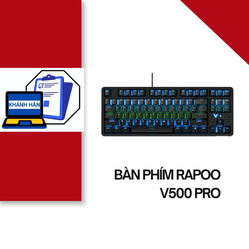 Bàn phím cơ có dây Rapoo V500 Pro 87 Đen – Hàng New, Bảo Hành 12 Tháng.