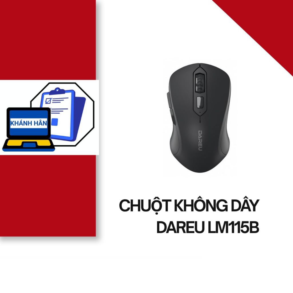 Chuột không dây Dareu LM115B Silent – Hàng New, Bảo Hành 12 Tháng.