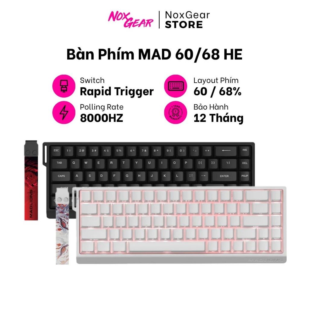 Bàn Phím Rapid Trigger MAD60 | MAD68 HE Chuyên Game FPS - Hàng Chính Hãng Bảo Hành 1 Năm