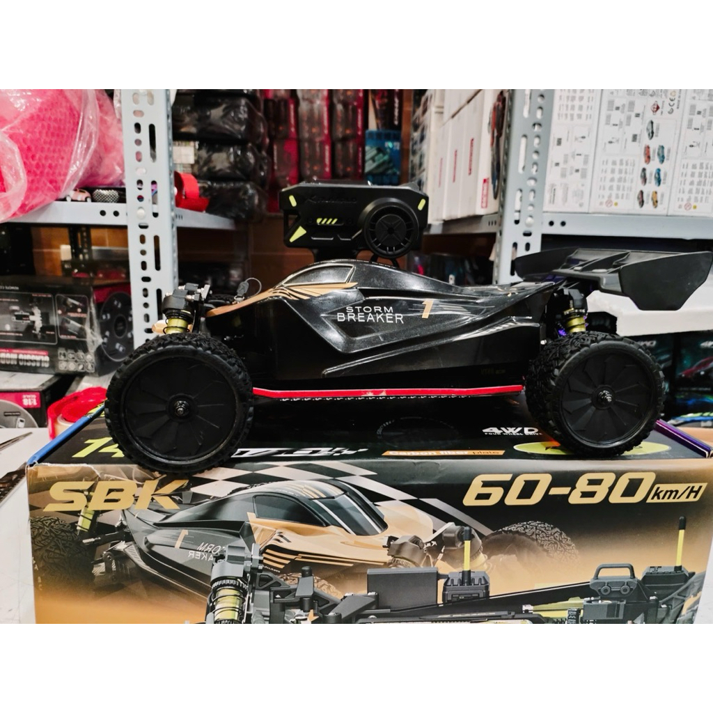 Xe Điều Khiển Tốc Độ Cao SBK 1:10 Bản Carbon 4WD Động Cơ Brushless Tốc Độ Cao +80km/h Like New 98%