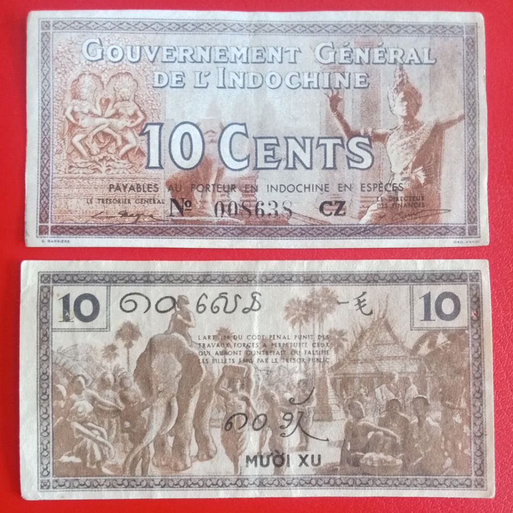 Sưu Tầm Xưa Đông Dương 10 cent 1939