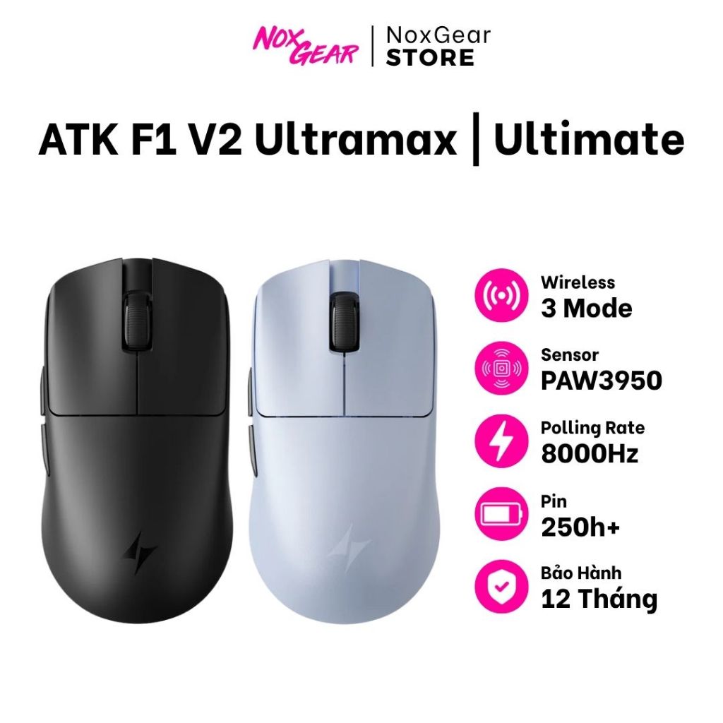 [GIAO NGAY] Chuột Gaming ATK F1 Ultimate V2 / F1 Ultramax 2.0 / F1 Extreme 2.0 - MỚI RA MẮT - BH Chí