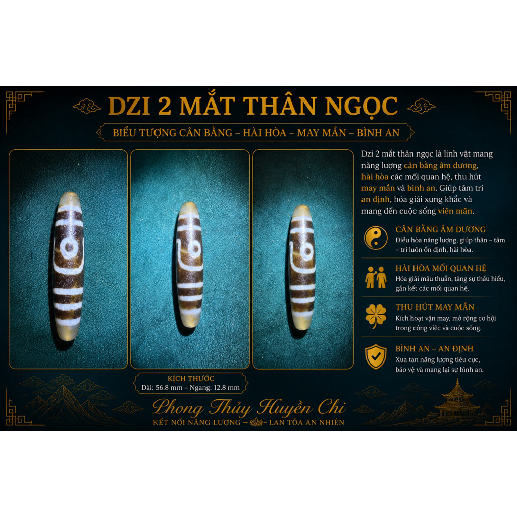 Dzi 2 mắt thân ngọc 🤍