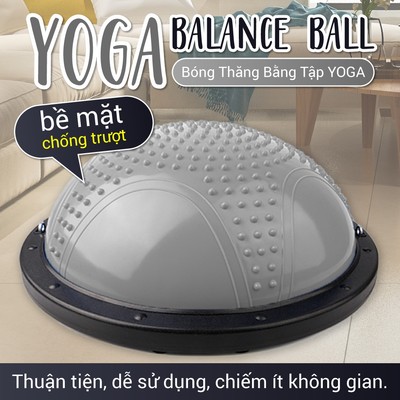 (GREY 58x20 )-BG-Bóng Tập Thăng Bằng YOGA BALANCE  BALL-ĐƯỜNG KÍNH: 58CM