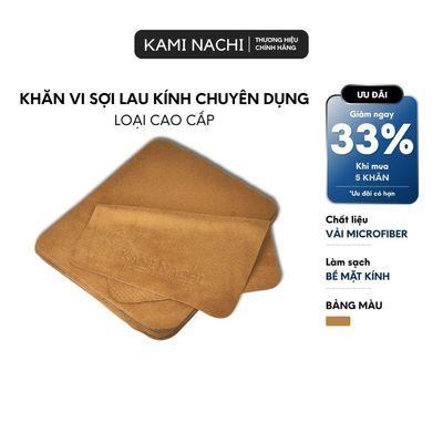 Khăn vi sợi lau kính cao cấp chuyên dụng KAMI NACHI - Lau mắt kính cận, mặt kính điện thoại