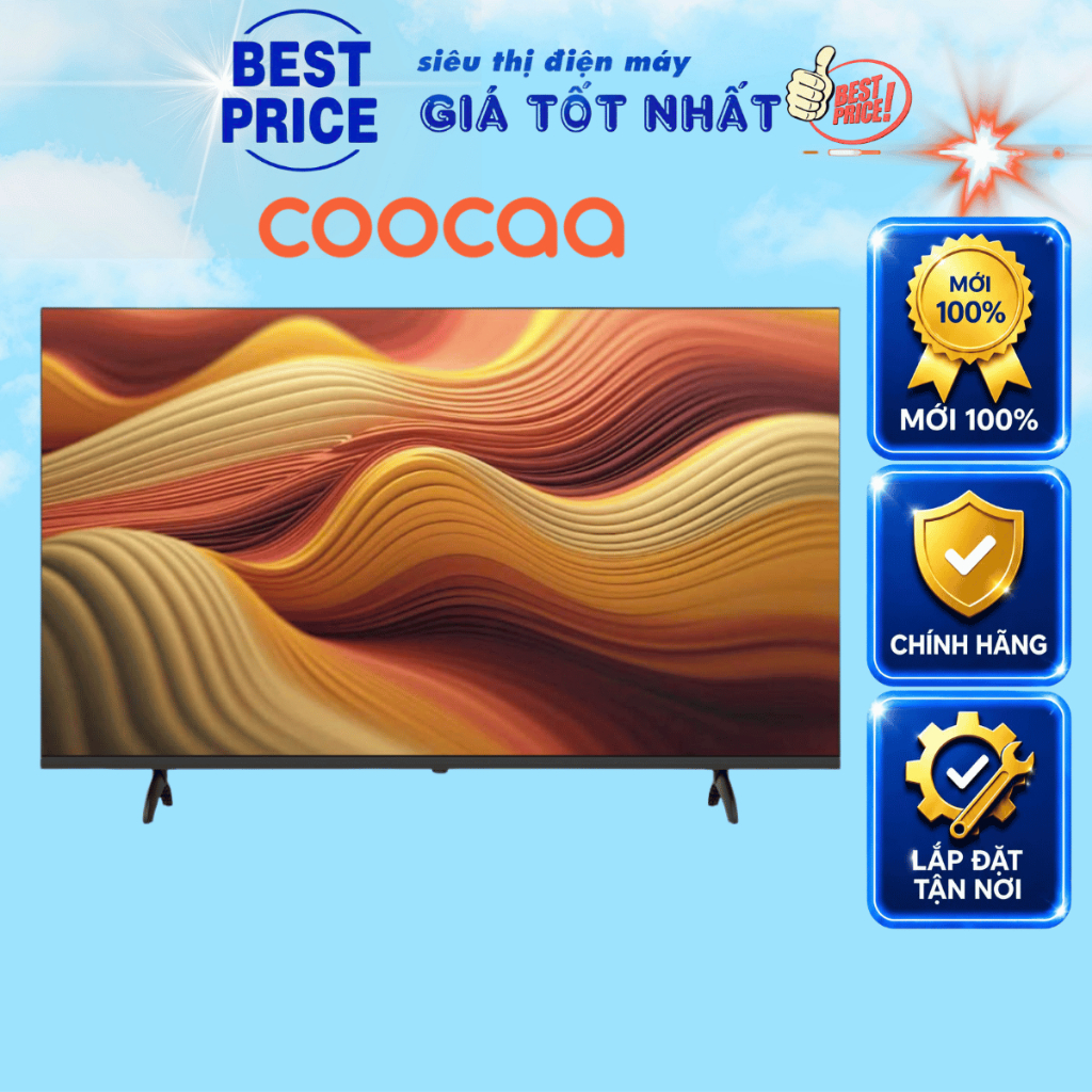 Coocaa Google TV 55 inch 4K 55Y68 | 55Y68 Pro 2025 – Thiết Kế Tràn Viền, Âm Thanh Dolby, Bảo Vệ Mắt