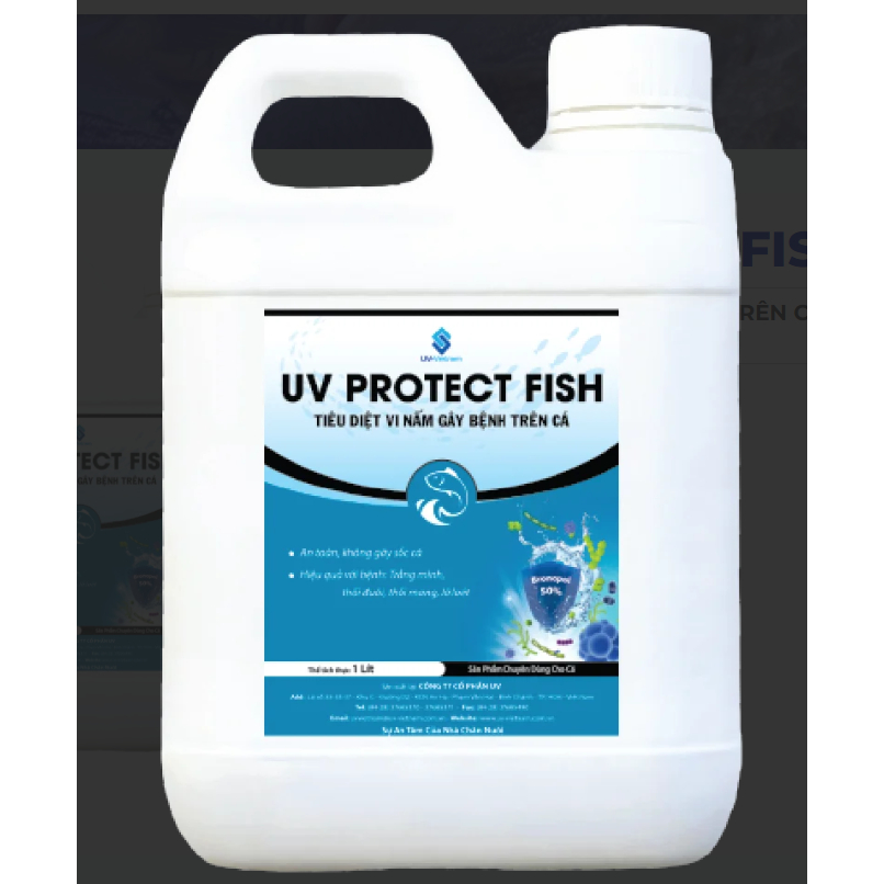 DIỆT NẤM CHO ĐỘNG VẬT THUỶ SẢN CÁ TÔM ẾCH LƯƠN TRẠCH, UV PROTECT FISH -CAN 1lit