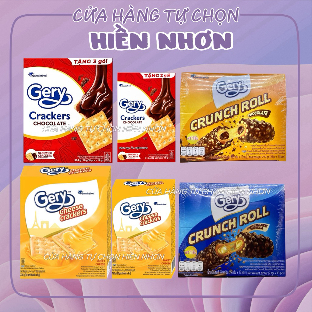 Bánh Quy Gery Phô Mai crackers/ Gery Crunch Roll/ Gery cuộn