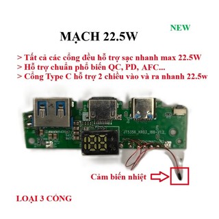 Mạch sạc dự phòng nhanh 18w, 22.5w Type C