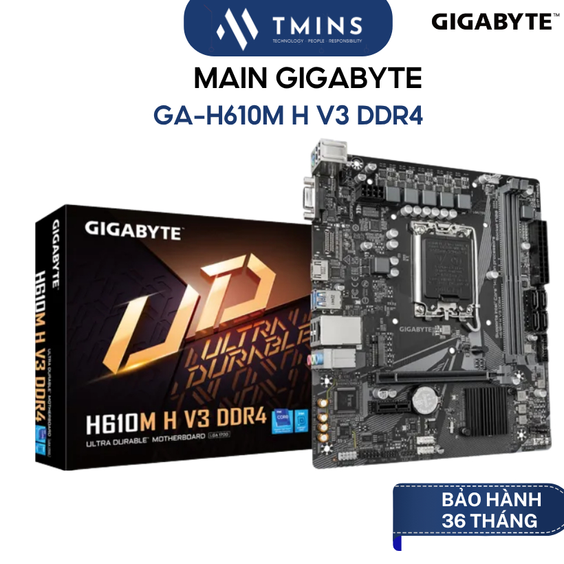 Main Gigabyte_GA-H610M H V3 DDR4 - LGA1700 - Micro-ATX - Hàng chính hãng