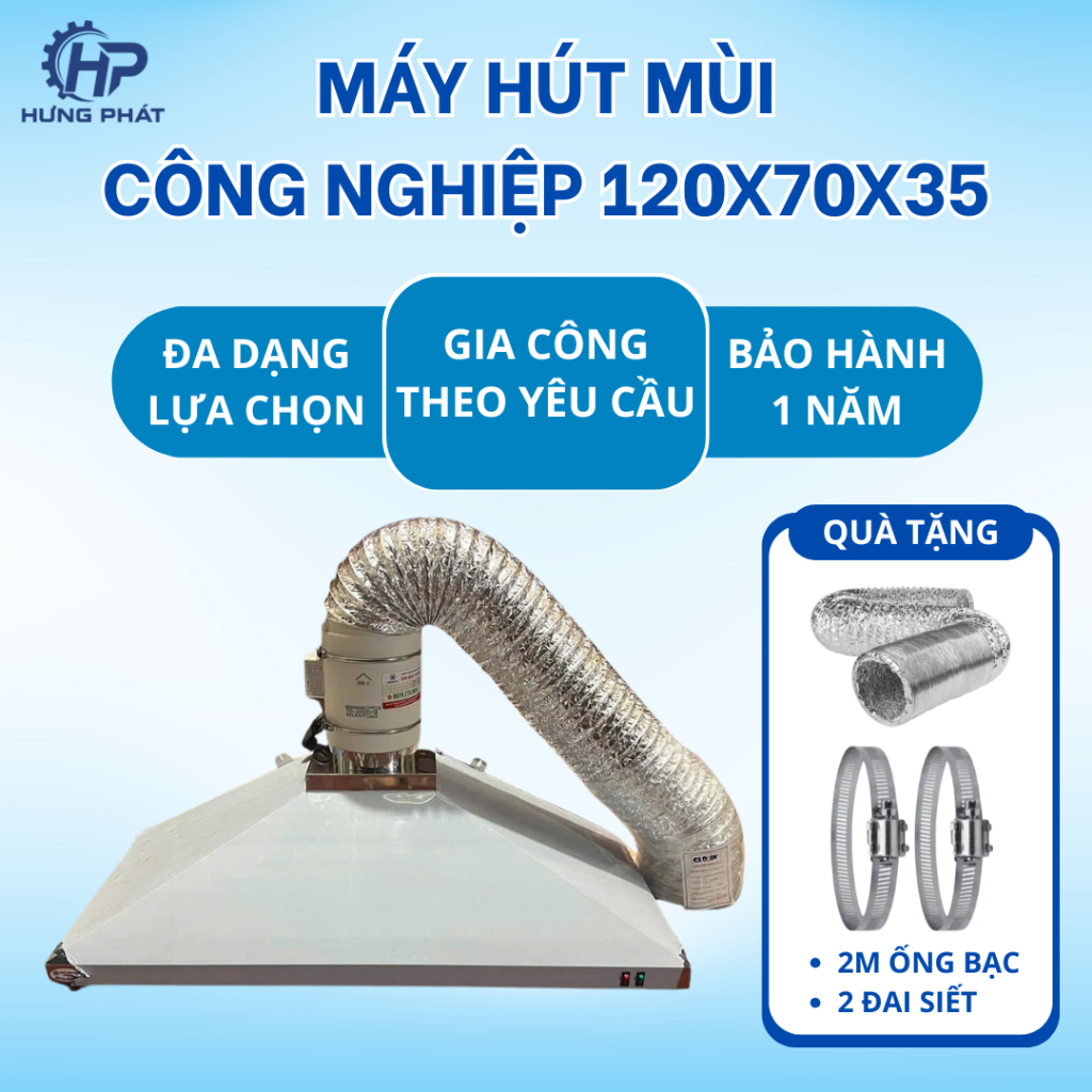 MÁY HÚT MÙI CÔNG NGHIỆP 120X70X35 QUẠT HF200, HF300