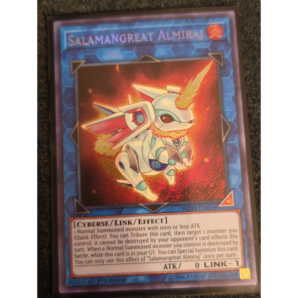 UK mã đầu BLHR Secret Rare Lá thẻ bài Yugioh Salamangreat Almiraj link