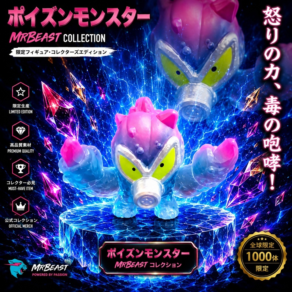 Mô hình dẻo chính hang Clear rainbown dòng MrBeast Lab Swarms 2186 25