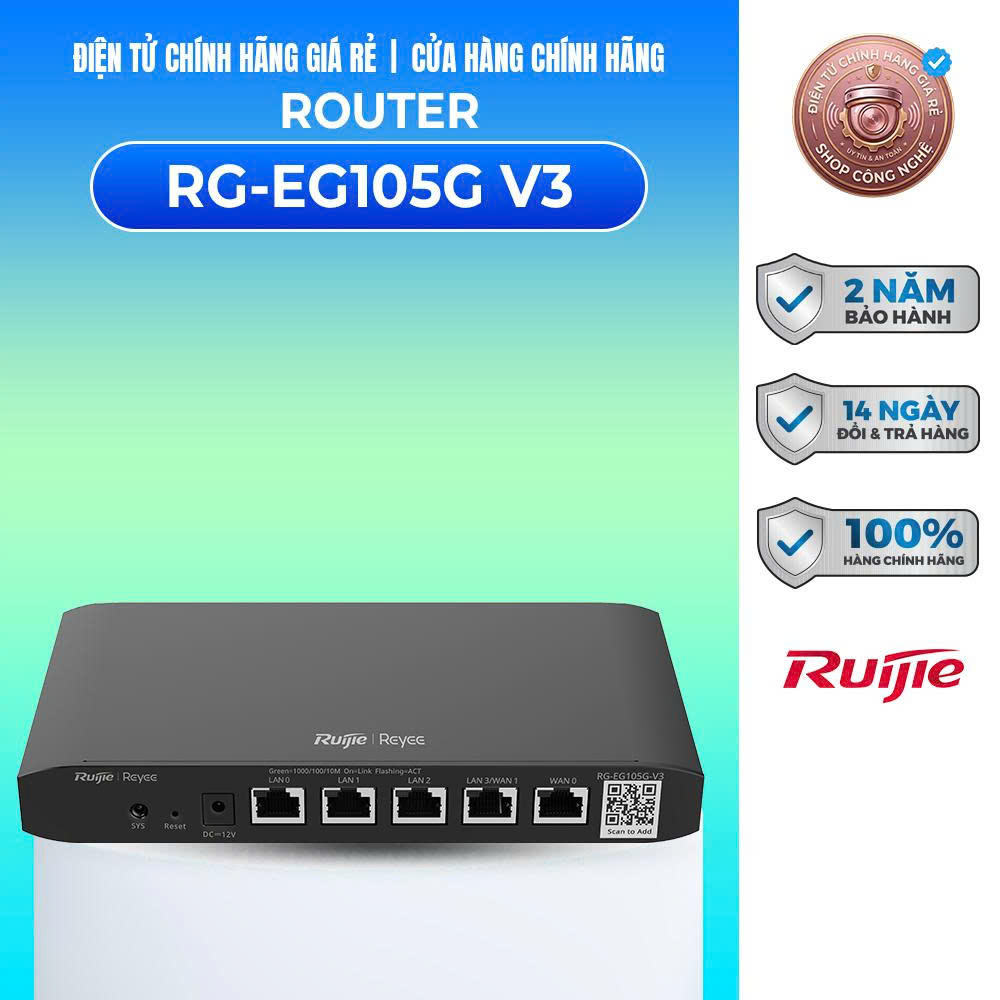 Smart Gateway RUIJIE Reeye RG-EG105G V3 - BẢO HÀNH CHÍNH HÃNG 2 NĂM