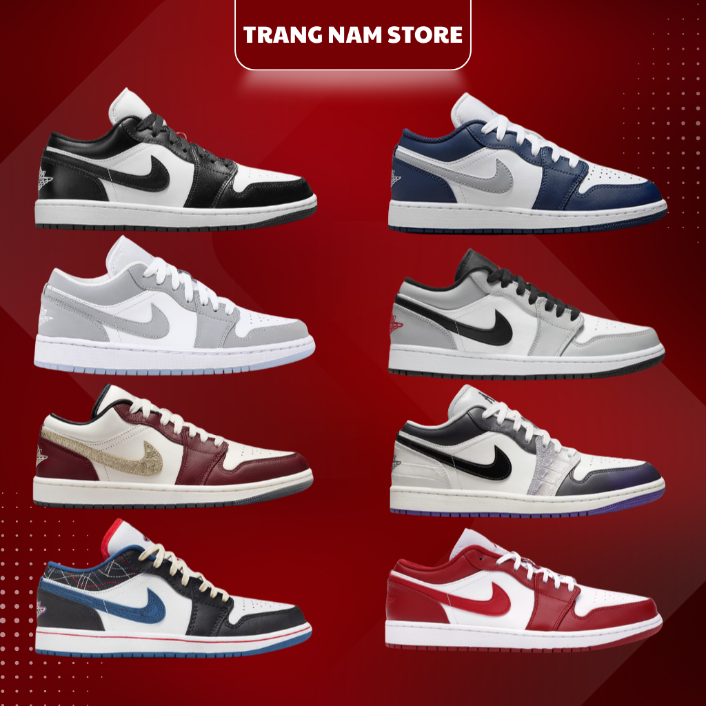 Giày Sneaker Emiko_Jordan 1 Low Đủ Màu Đẹp Nhất, Full Size Nam Nữ, Full Box