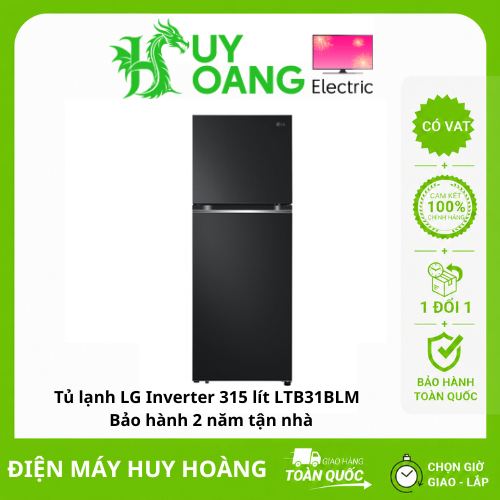 [Giao hàng toàn quốc] Tủ lạnh LG Inverter 315 lít LTB31BLM - Bảo hành 2 năm tận nhà