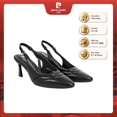 Giày cao gót nữ 6cm Pierre Cardin, da cao cấp, mũi nhọn slingback 304