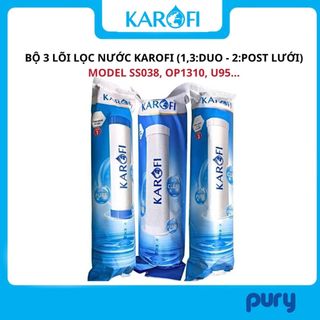 Bộ 3 lõi lọc thô karofi 123 lõi số 2 post carbo dùng cho các máy lọc karofi o-p1310, s-s038, kad-x39, kaq-o07,...