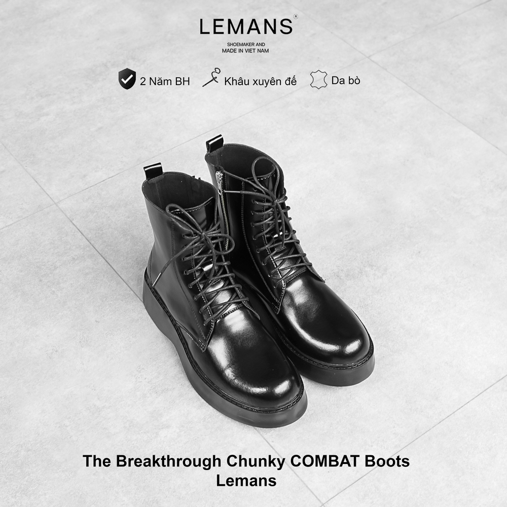 The Breakthrough Chunky COMBAT Boots Lemans -BST độc quyền - Bảo hành chính hãng 24 tháng toàn quốc