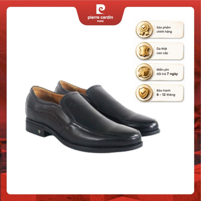 Giày tây nam Pierre Cardin kiểu dáng loafer lịch lãm, da bò nappa cao cấp, đế da thủ công - mã 354
