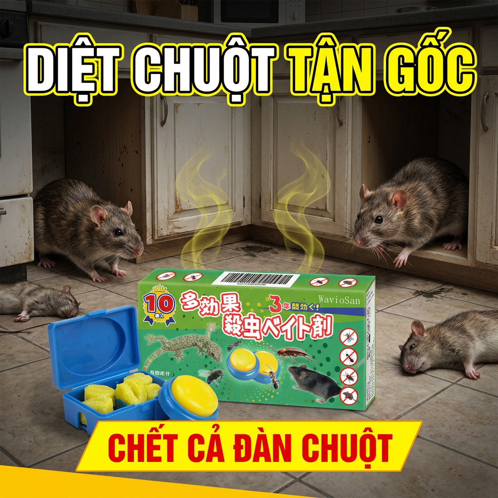 🐭 Thuốc Diệt Chuột Cực Mạnh Bả Diệt Chuột Hiệu Quả Cao Diệt Chuột Nhanh Mồi Dẫn Dụ Hấp Dẫn Dễ Sử Dụn