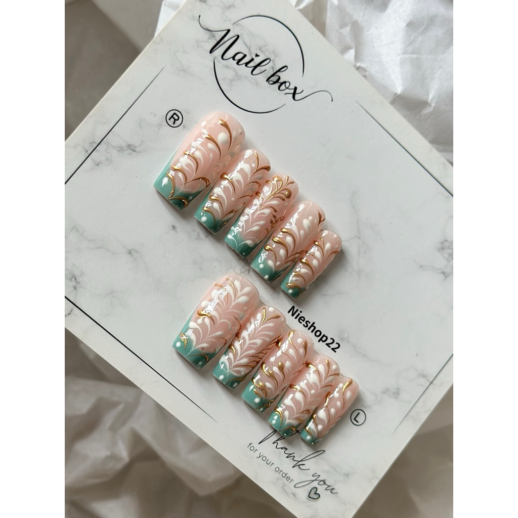 Nail Box French Tráng Gương Nổi - Press On Handmade | NB036