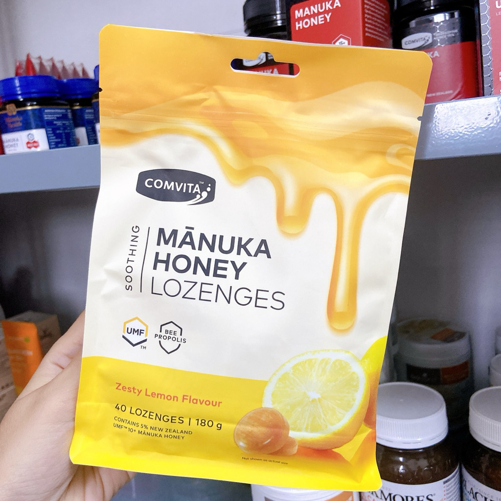 Viên ngậm kẹo mật ong comvita manuka UMF10+ (40 logences with propopils)