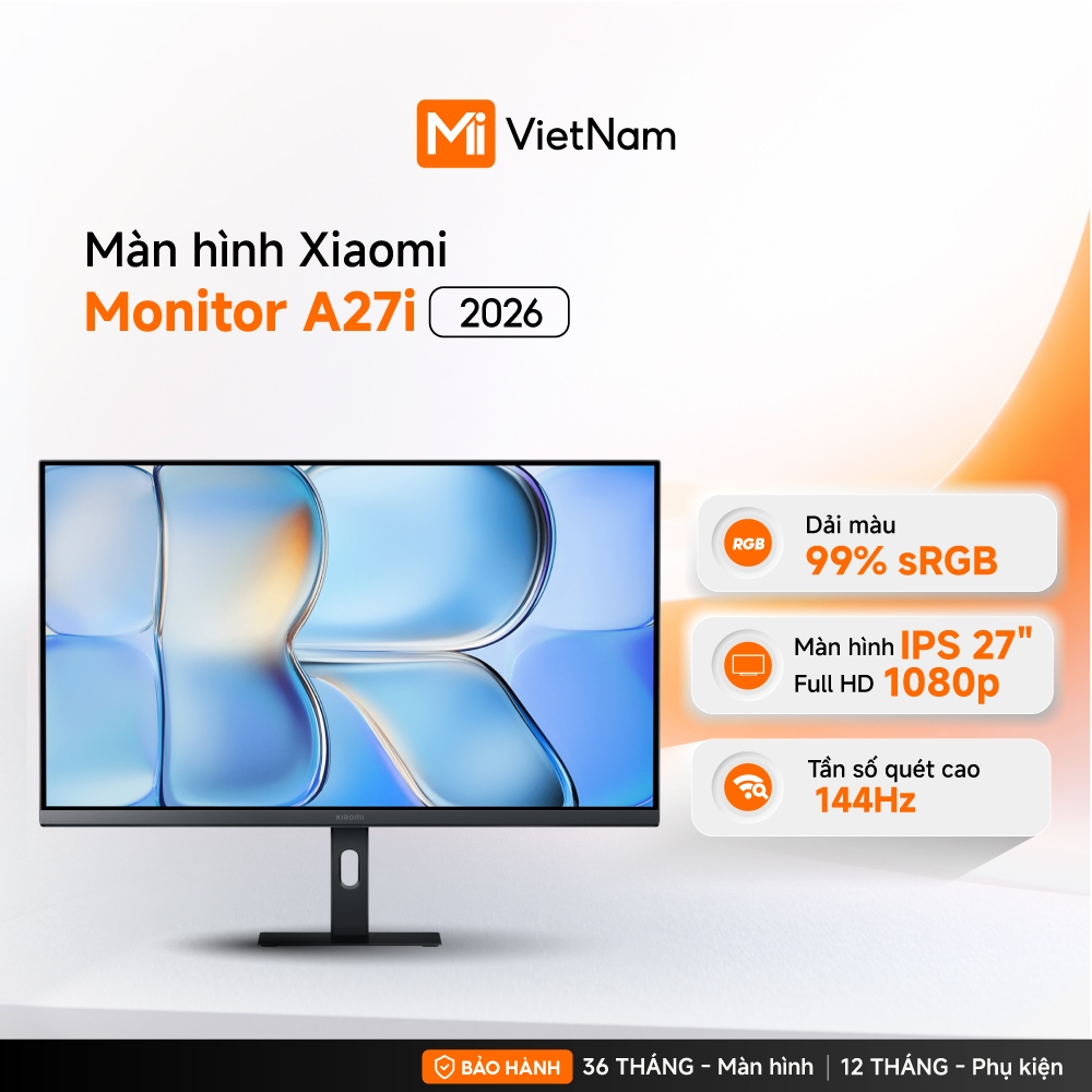 Xiaomi Màn hình Gaming Monitor A27i 2026 | Full HD 1080p | Dải màu 99% sRGB | | Màn hình IPS 27" - B