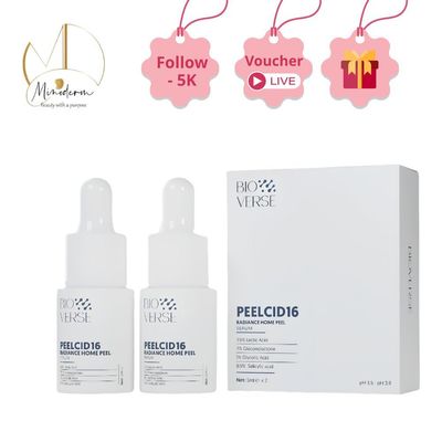 Tinh chất Bioverse PEELCID16 Radiance Home Peel hỗ trợ làm sạch sừng cũ, đều màu da 10ml