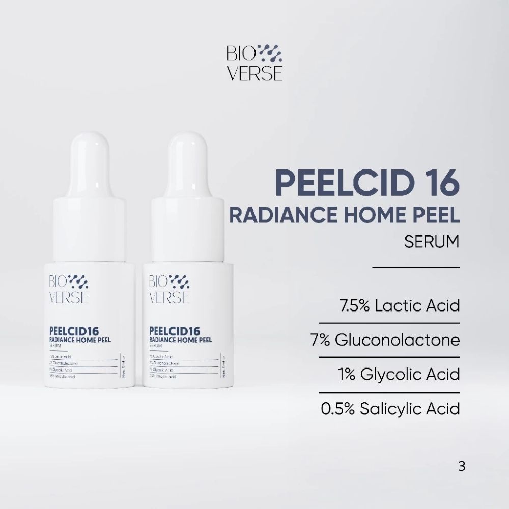 Ảnh 4 của Tinh chất Bioverse PEELCID16 Radiance Home Peel hỗ trợ làm sạch sừng cũ, đều màu da 10ml