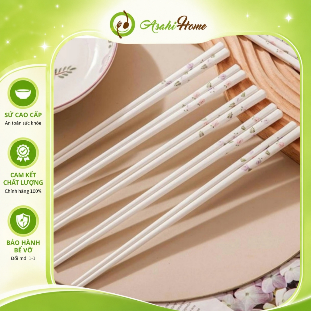 Đũa sứ Nhật cao cấp ASAHI HOME nhiều họa tiết bắt mắt cho bữa ăn thêm vị