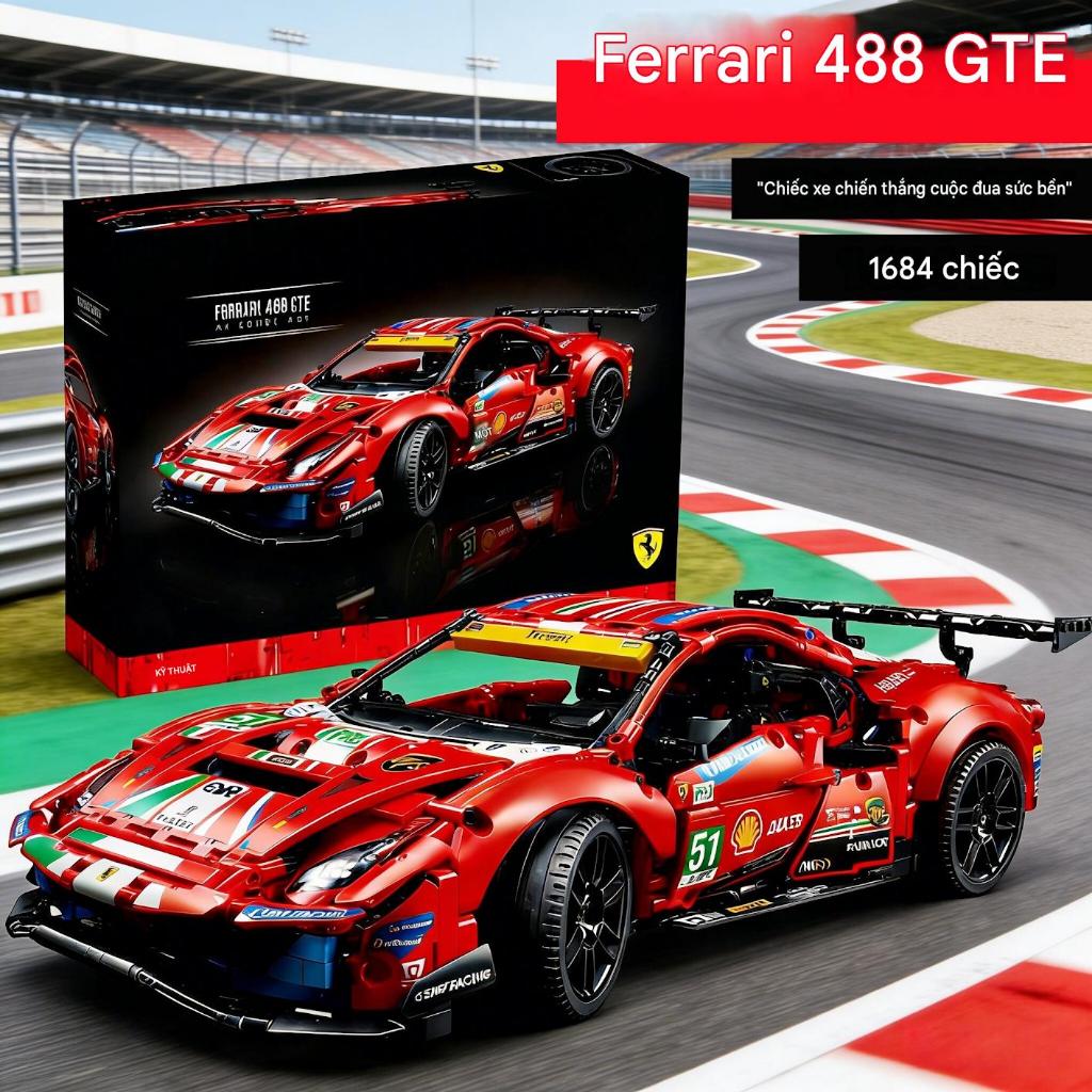LEGO Technic 42125 Ferrari 488 GTE AF Corse #51 Bộ Lắp Ráp Xe Đua Chính Hãng