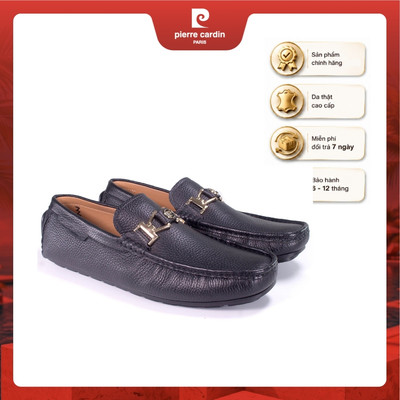 Giày lười nam Pierre Cardin da bò thật, đế cao su chống trượt, form thoải mái hiện đại mã 524