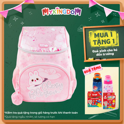 Ba Lô Đi Học, Đi Chơi Có Nón Hoodie Cherry Bunny CLEVER HIPPO BC3110/PINK