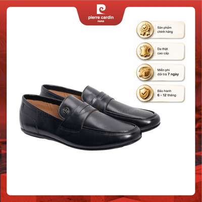 [New] Giày lười nam Pierre Cardin chất liệu da bò thật, đế cao su chống trượt - mã 528