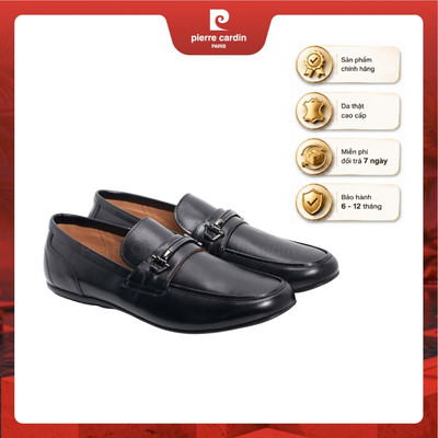 Giày lười nam Pierre Cardin chất liệu da bò thật, da mềm thoáng khí, đế cao su chống trượt - mã 529