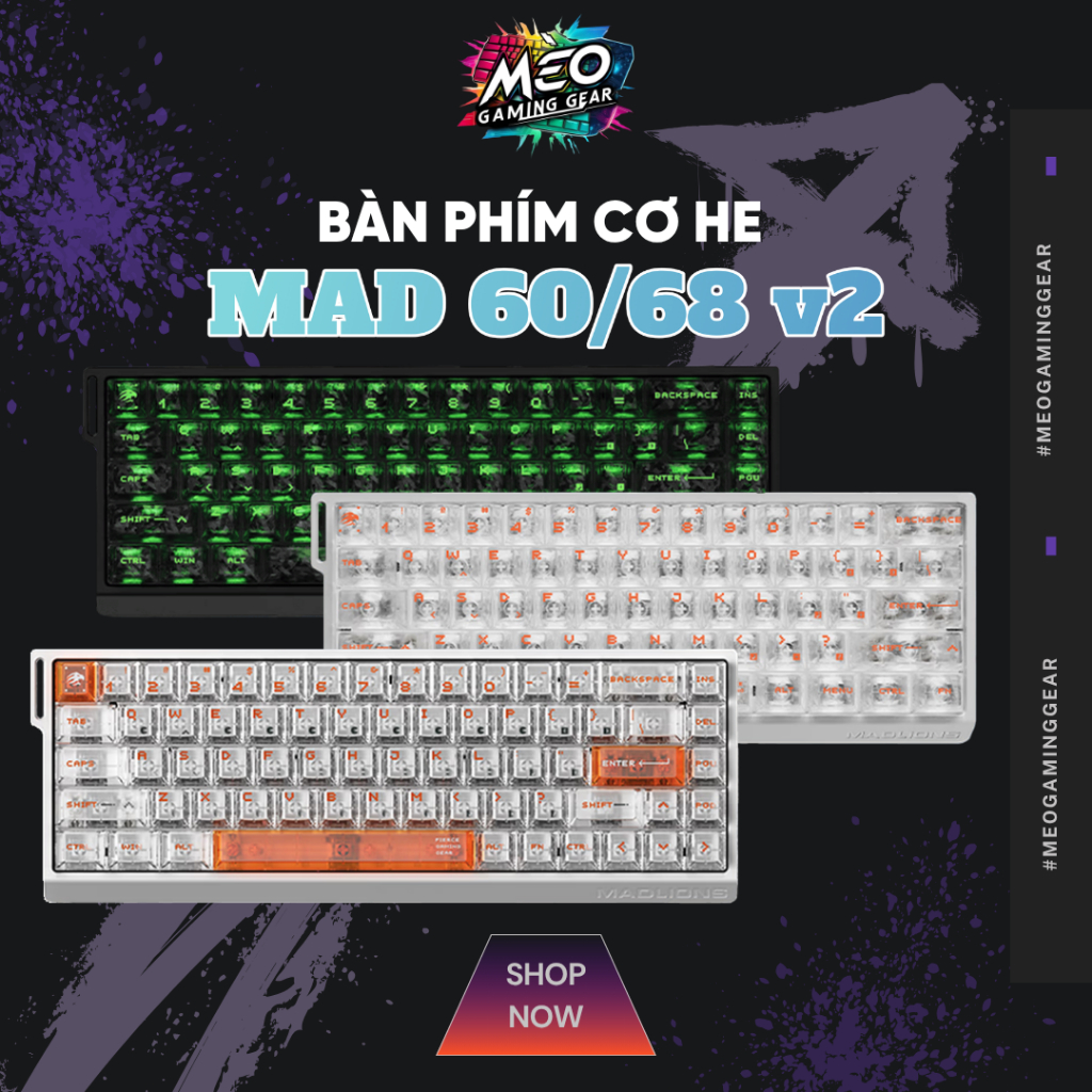 Bàn phím Gaming MAD 60/68 v2 – 8K Polling Rate - RT 0,001mm - Esports Hall Effect Keyboard | BigBuy360 - bigbuy360.vn