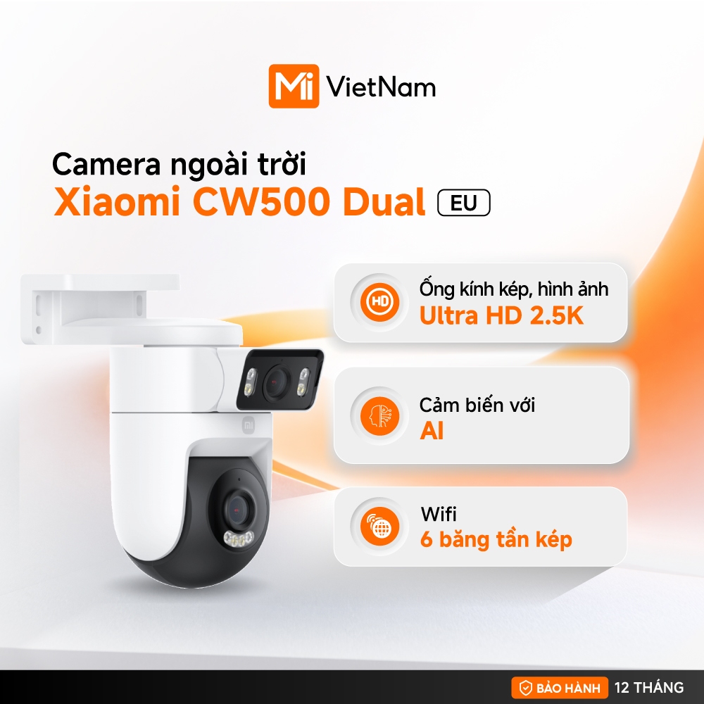 Xiaomi Camera giám sát thông minh CW500 Dual EU  | Wi-Fi 6 băng tần kép | Hình ảnh Ultra HD 2.5K - B